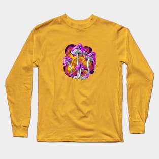 Magic Mushroom Psychdelic Long Sleeve T-Shirt